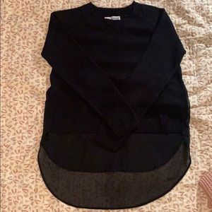 Black half sweater